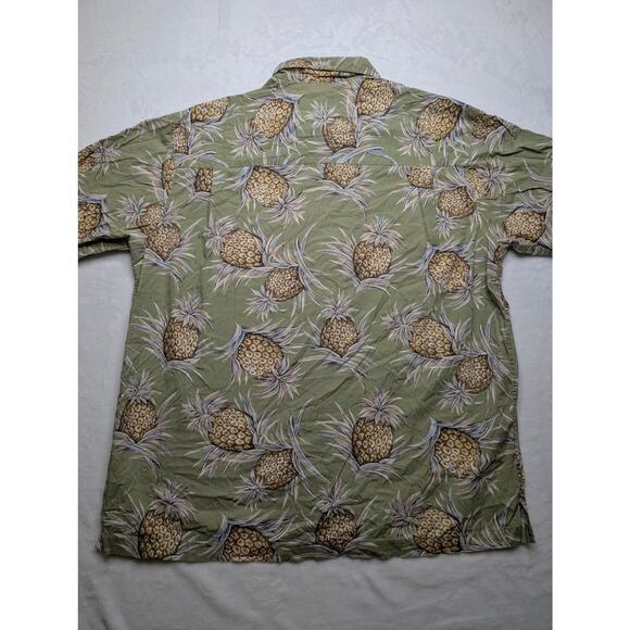 Chaps Ralph Lauren Vintage Mens Hawaiian Button Down Shirt XL Tropical Pineapple - Picture 8 of 8